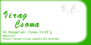 virag csoma business card